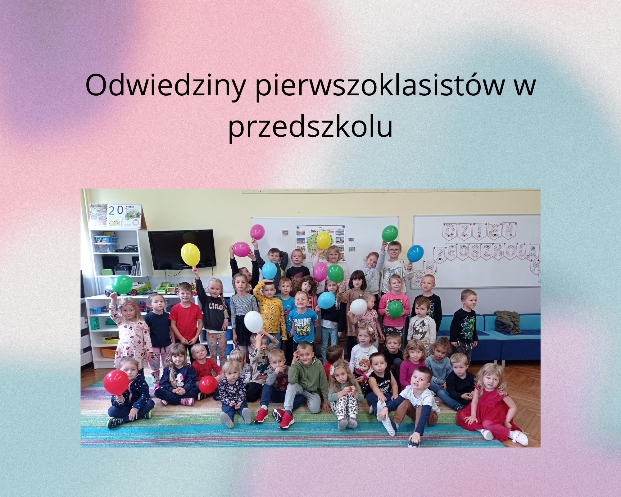 Odwiedziny pierwszoklasistów w przedszkolu