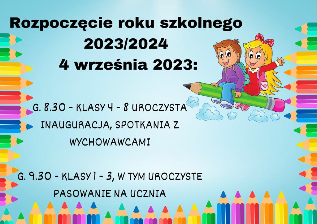 Rozpoczęcie roku szkolnego 2023/2024