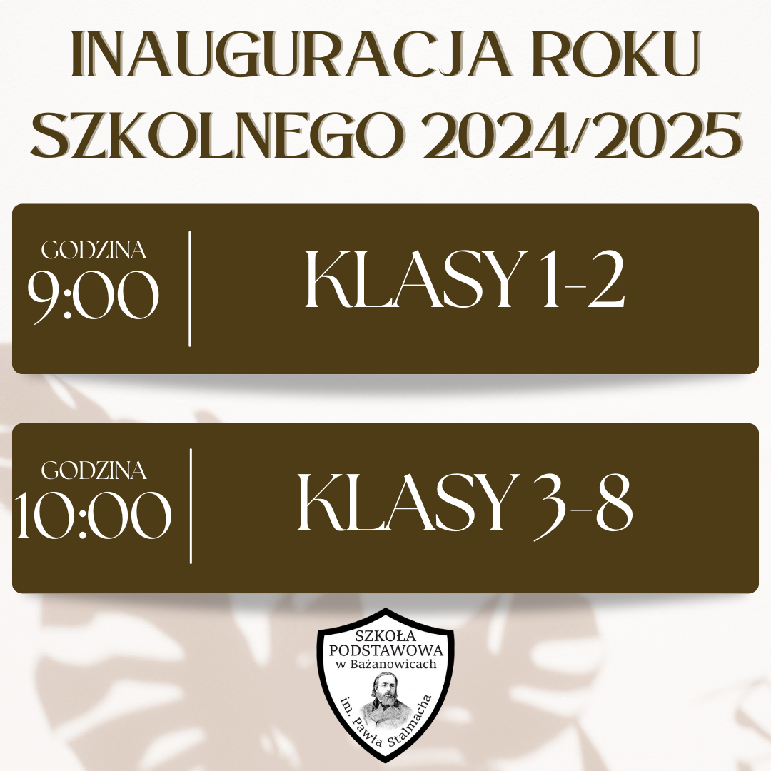 Inauguracja roku szkolnego 2024/2025