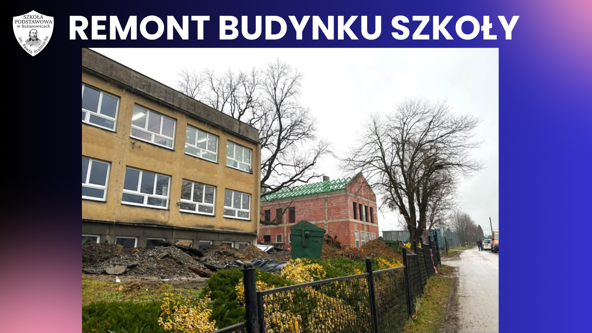 Remont budynku szkoły