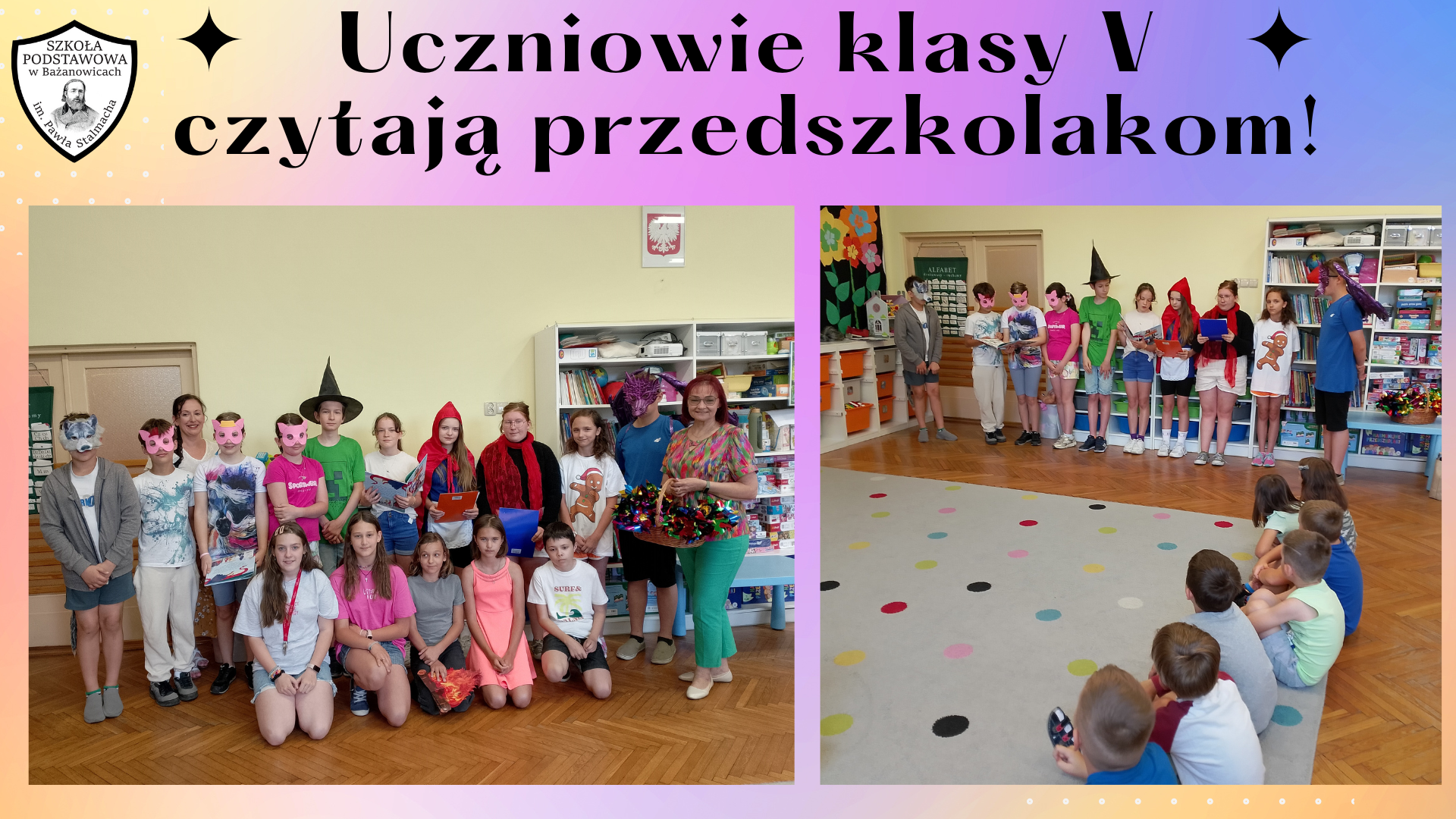 Uczniowie klasy V czytają przedszkolakom!